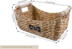 Wicker Dog Toy Basket with Wooden Handles – Storage Organizer for Toys, Leashes, and Treats