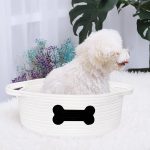 Small Rope Woven Dog Toy Basket – Cute Storage Bin for Toys and Nursery Organization