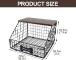 Trapezoid Metal Dog Toy Organizer with Wood Shelf – Durable Storage for Dog Accessories