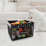 Chew-Proof Indestructible Dog Toy Box – Ventilated Mesh Storage for Toys, Leashes, and Blankets