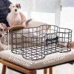 Bone Design Metal Dog Toy Bin, Durable Pet Storage Basket for Toys, Blankets and Accessories