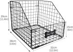 Foldable Wire Dog Toy Box, Trapezoid Metal Pet Toy Storage Bin, Chew-Proof Organizer
