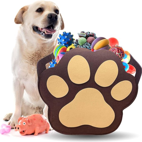Large Felt Dog Toy Basket – Storage Box for Toys, Blankets, and Pet Supplies
