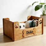Custom Wooden Dog Toy Box with Wide Opening – Organizer for Toys, Treats, and Accessories
