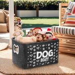 3-Pack Collapsible Felt Dog Toy Bins – Large Storage for Toys, Blankets, and Pet Supplies