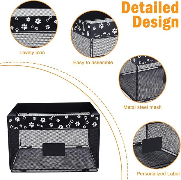 Chew-Proof Indestructible Dog Toy Box – Ventilated Mesh Storage for Toys, Leashes, and Blankets