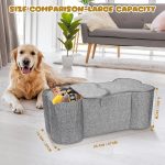 Large Bone-Shaped Dog Toy Storage Bin – Foldable Fabric Organizer for Pet Toys and Supplies