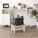 Small Paw and Bone Print Pet Storage Bin – Rectangle Organizer for Toys and Accessories